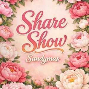 Share Show Sandymas Decorative Floral Print in Pink and Cream